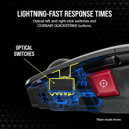 Mouse da gioco FPS Corsair M65 RGB ULTRA WIRELESS — Bianco