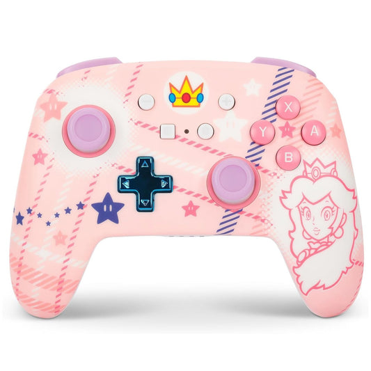 Controller wireless per Nintendo Switch - Principessa Peach (a quadri)